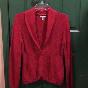 Ladies medium cardigan red